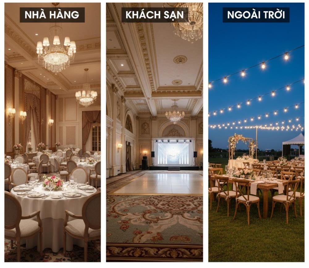 Chi ph&iacute; tổ chức phụ thuộc lớn v&agrave;o địa điểm, concept v&agrave; quy m&ocirc; chương tr&igrave;nh.