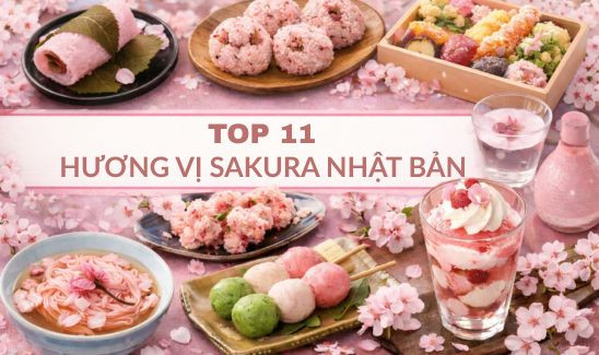 Hoa anh đ&agrave;o c&oacute; trong m&oacute;n ăn